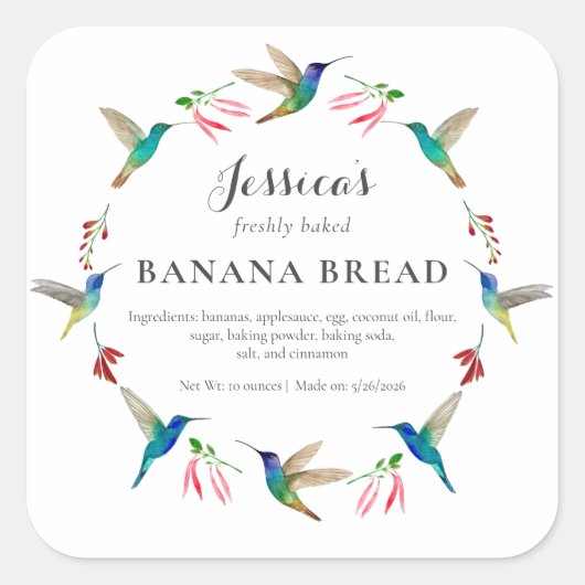 Hummingbird Product Label (Voorkant)