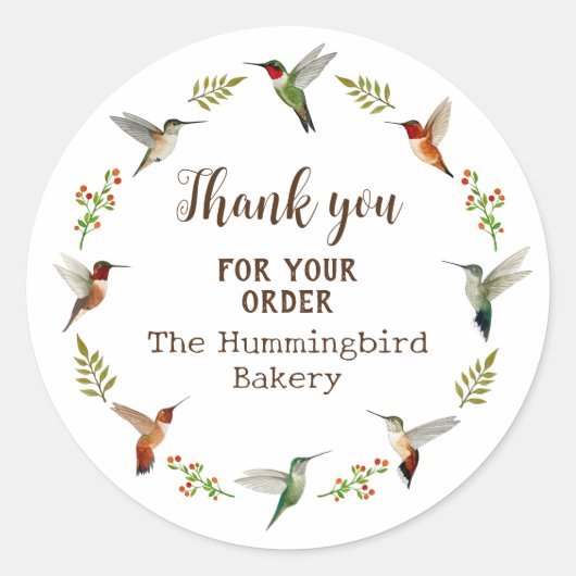 Hummingbird Product Sticker (Voorkant)