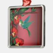 Hummingbird Red Hibiscus Ornament (Links)