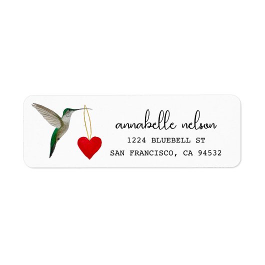 Hummingbird Return Label (Voorkant)