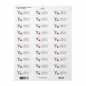 Hummingbird Return Label (Full Sheet)