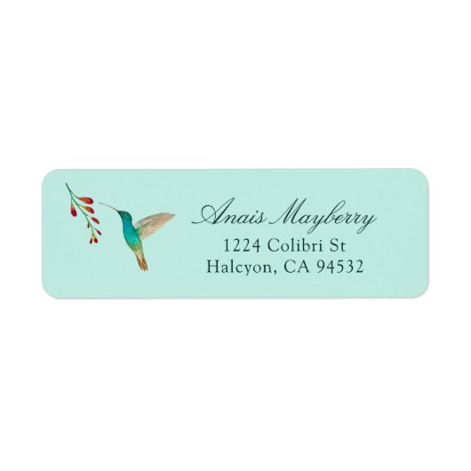 Hummingbird Return Label (Voorkant)