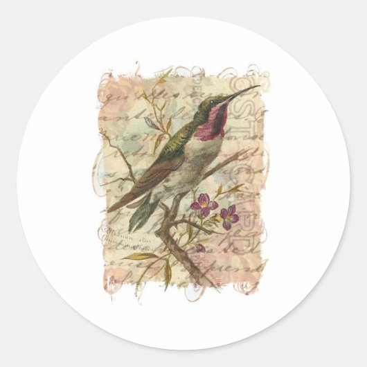  Hummingbird Ronde Sticker (Voorkant)