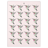 Hummingbird roze gepersonaliseerd klembord (Achterkant)
