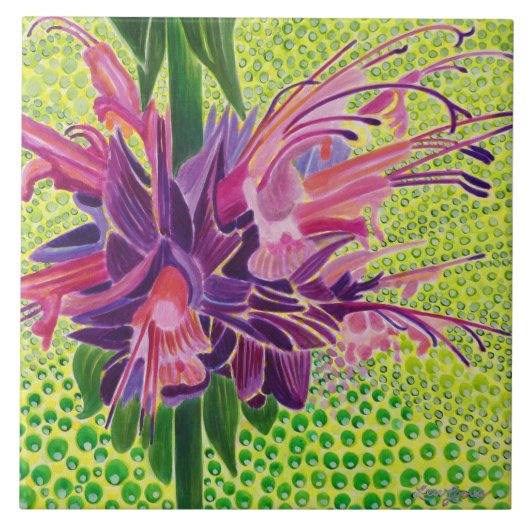 Hummingbird Sage Ceramic Tile Tegeltje (Voorkant)