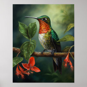 Hummingbird Schilderen Kunst Print Poster