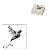 Hummingbird silhouet kunststempel rubberstempel (Gestempeld)