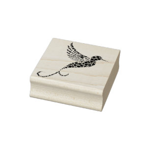 Hummingbird silhouet kunststempel 	rubberstempel
