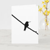 Hummingbird Silhouette Kaart (Gele Bloem)