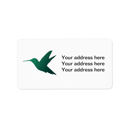 Hummingbird Silhouette Label (Voorkant)