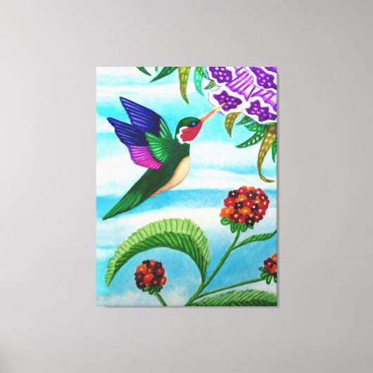 Hummingbird Sky Canvas Afdruk (Voorkant)