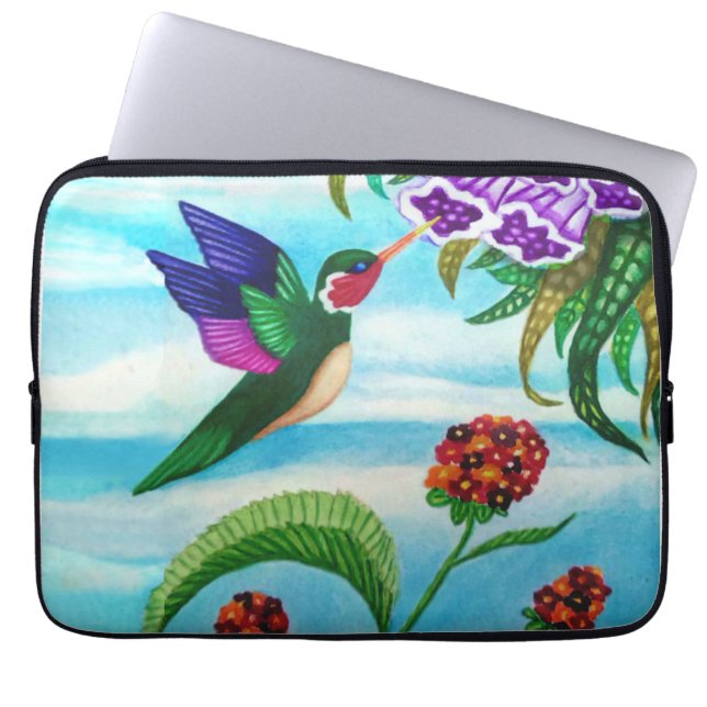 Hummingbird Sky Laptop Sleeve (Voorkant)