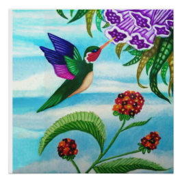 Hummingbird Sky Perfect Poster