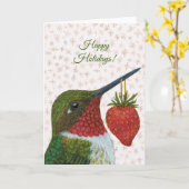 Hummingbird/Strawberry vakantiepas Kaart (Gele Bloem)