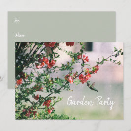 Hummingbird Summer Floral Garden Party Kaart