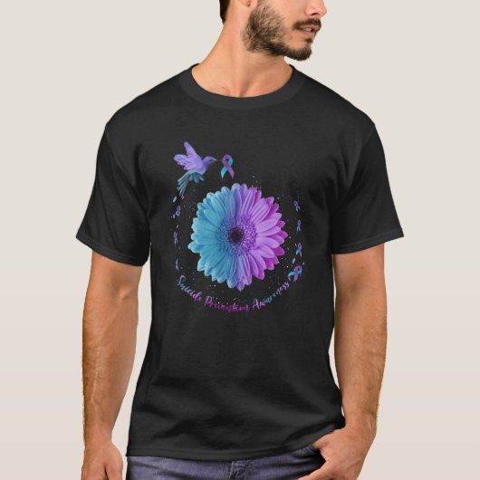 Hummingbird Sunflower Suicide Prevention Awareness T-shirt (Voorkant)
