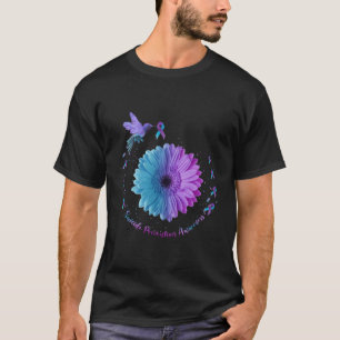 Hummingbird Sunflower Suicide Prevention Awareness T-shirt