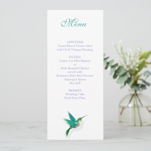 Hummingbird Swirl Menu (Staand voorkant)