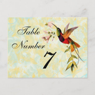 Hummingbird Tafelnummer Kaart