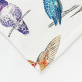 Hummingbird Trio Illlustrated Sherpa Blanket Fleece Deken (Hoek)