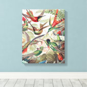 Hummingbird, Trochilidae Kolibris, door Ernst Haec Canvas Afdruk (Insitu (Houten vloer))