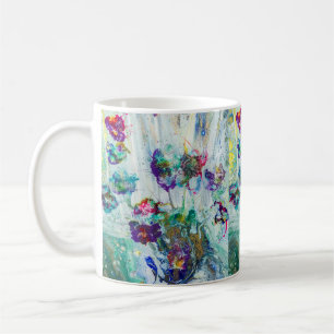 Hummingbird tuin abstract schilderij koffiemok