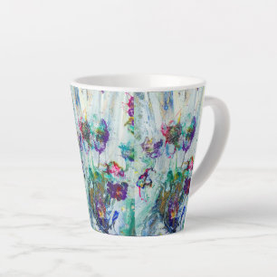 Hummingbird tuin abstract schilderij latte mok