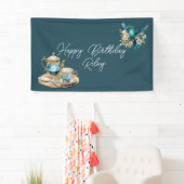 Hummingbird Verjaardag Tea Party Spandoek (Insitu)