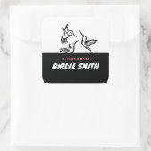 HUMMINGBIRD VIERKANTE STICKER (Tas)