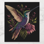Hummingbird Vines - Wijnlabel Wijn Etiket (Enkel label)