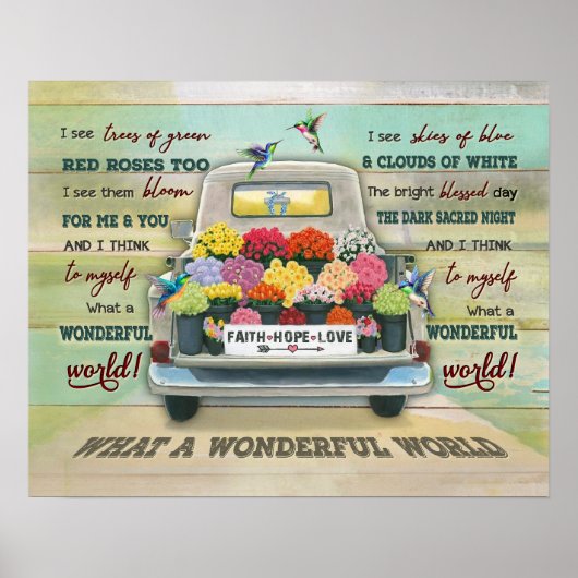 Hummingbird Wat een geweldige opwarming van de aar Poster (Voorkant)