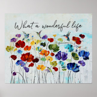 Hummingbird Wat een geweldige opwarming van het le Poster