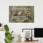 Hummingbird We worden geaccepteerd in Jezus Print (Thuiskantoor)