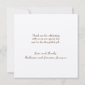 Hummingbird Wedding Bedankkaart (Achterkant)