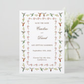 Hummingbird Wedding Bewaar de datum (Staand voorkant)