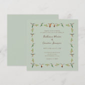 Hummingbird Wedding Invitation (Devant / Derrière)