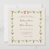 Hummingbird Wedding Invitation (Devant)