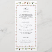 Hummingbird Wedding Menu (Voorkant)