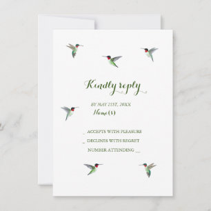 Hummingbird Wedding RSVP Uitnodiging