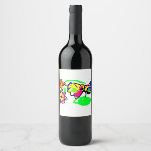 Hummingbird Wedding Wijn Etiket