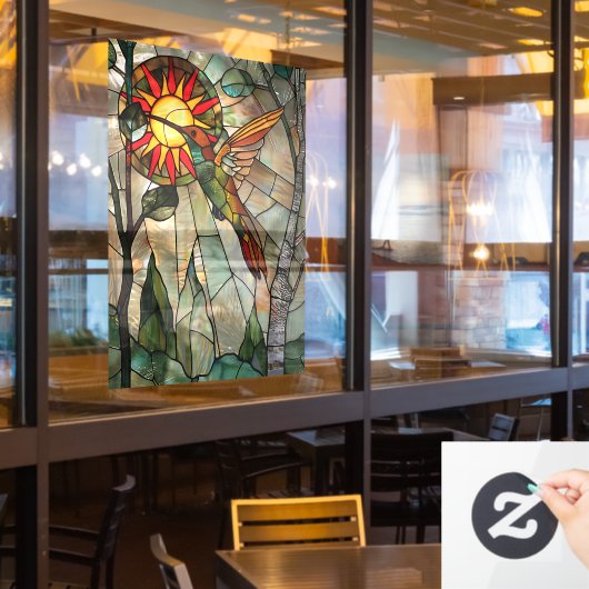 Hummingbird Window Cling Raamsticker (Restaurant Raam)