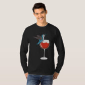 Hummingbird Wine Drinking Birdwatching T-shirt (Voorkant volledig)