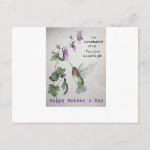 Hummingbird Wings Moederdag Briefkaart Joyful Gift