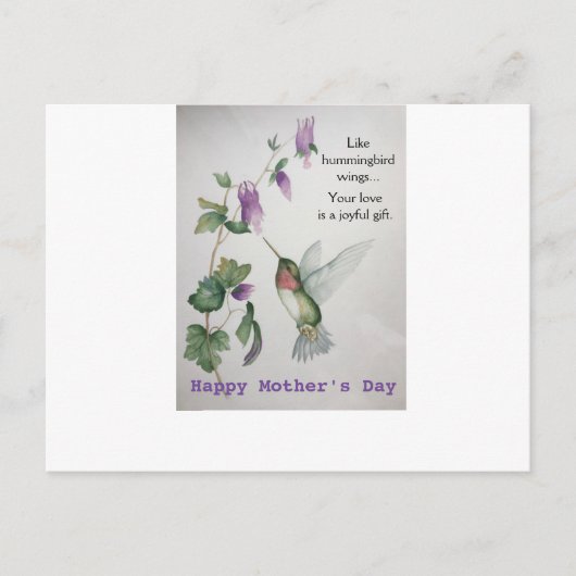Hummingbird Wings Moederdag Briefkaart Joyful Gift (Voorkant)