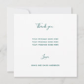 Hummingbird Wreath Weddenschap Hartelijk dank Kaart (Achterkant)