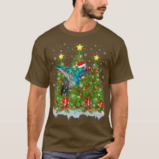Hummingbird Xmas Lights Santa Hummingbird Christma T-shirt