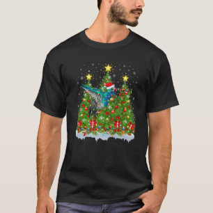 Hummingbird Xmas Lights Santa Hummingbird Christma T-shirt