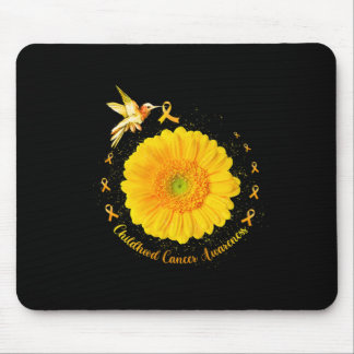 Hummingbird Yellow Sunflower Childhood Cancer Awar Muismat
