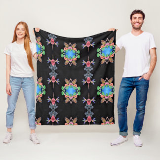 Hummingbirds and Butterflies Fleece Blanket Deken