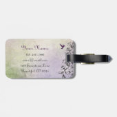 Hummingbirds and Flowers Bagagelabel (Achterkant horizontaal)